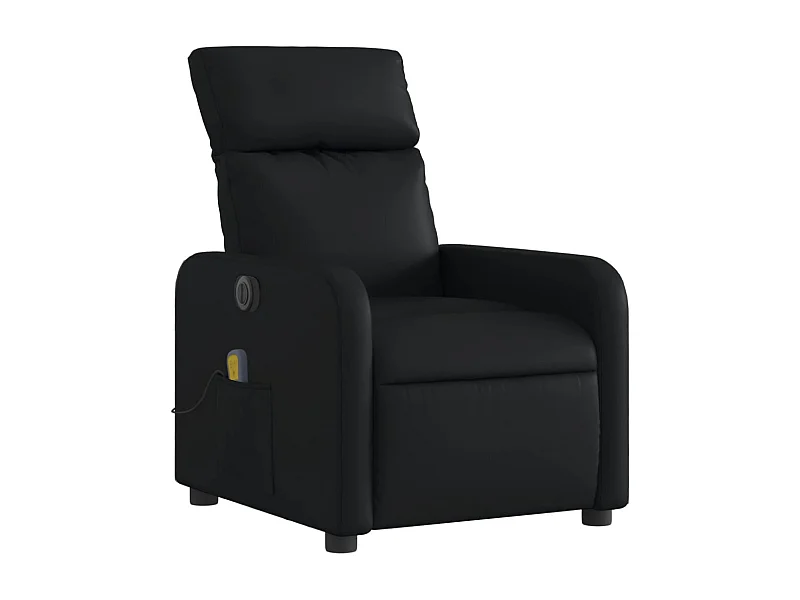 Fauteuil de relaxation TV PVC noire 66 x 89.5 x 95.5 cm DEC027220
