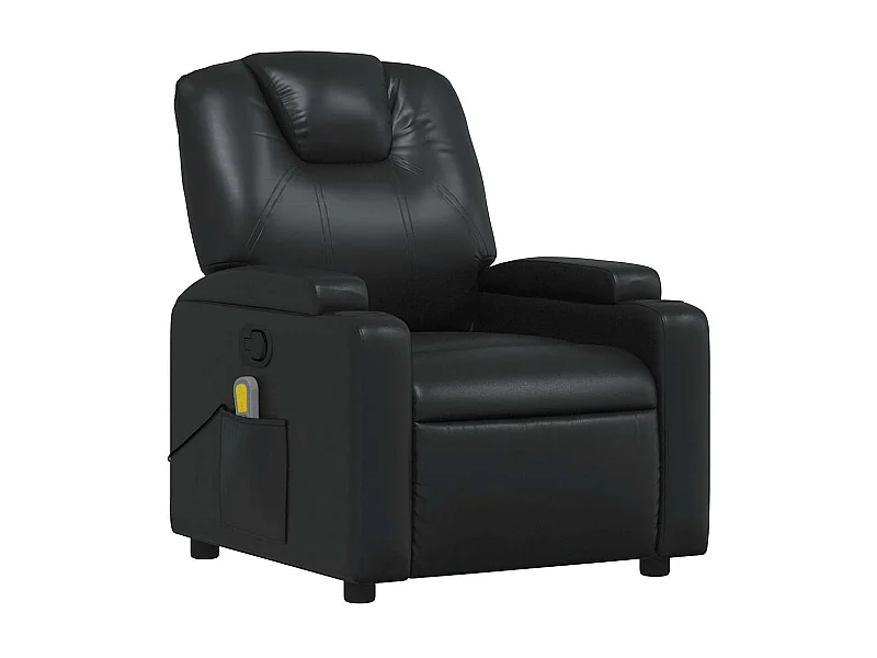 Fauteuil de relaxation TV PVC noire 74 x 88 x 97 cm DEC027041