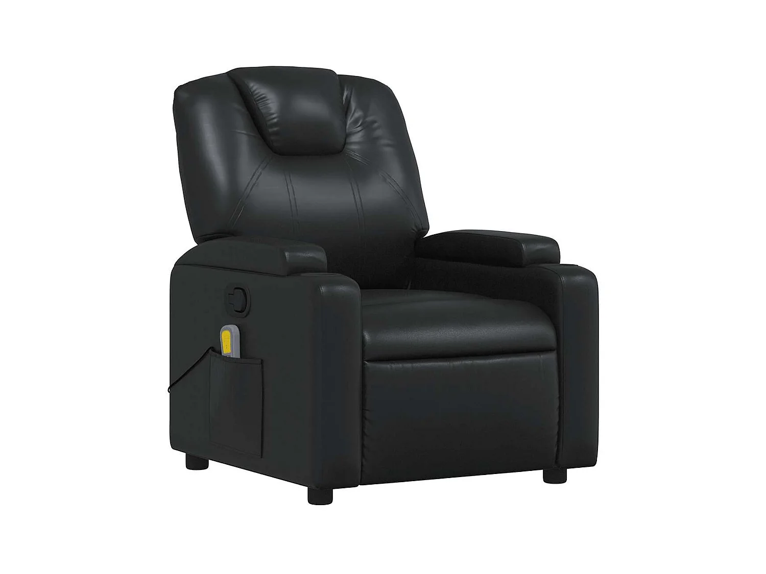 Fauteuil de relaxation TV PVC noire 74 x 88 x 97 cm DEC027041