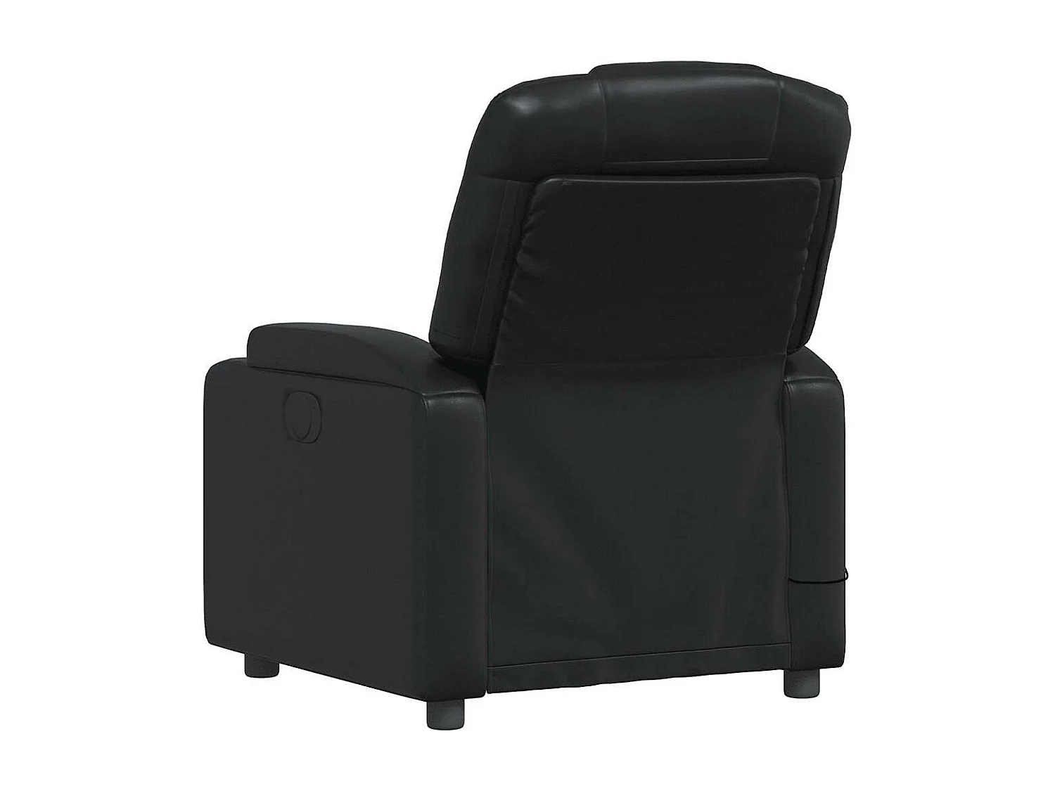 Fauteuil de relaxation TV PVC noire 74 x 88 x 97 cm DEC027041