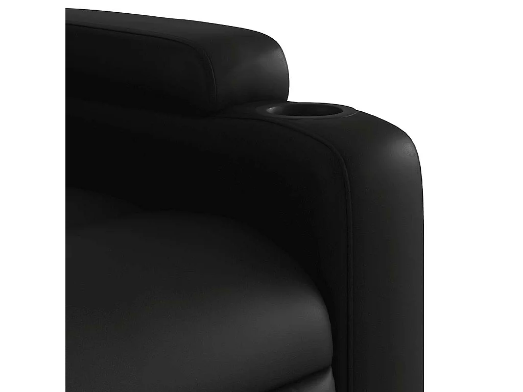 Fauteuil de relaxation TV PVC noire 74 x 88 x 97 cm DEC027041