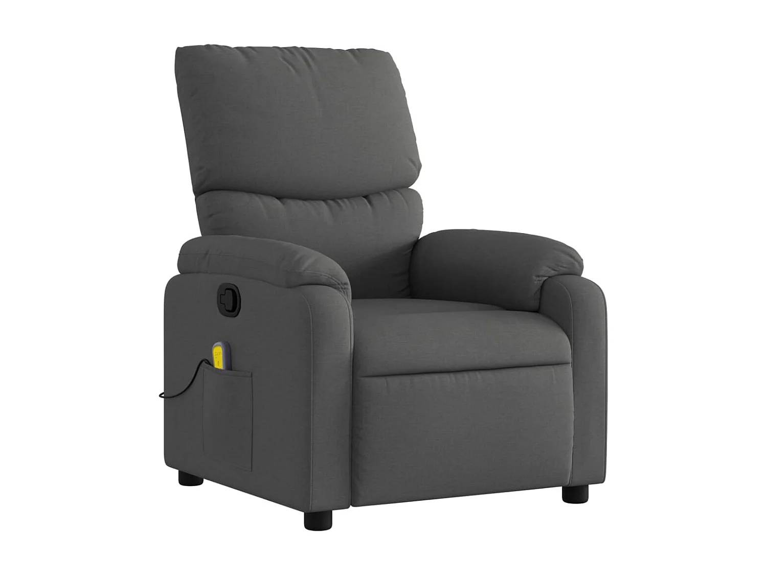 Fauteuil de relaxation TV tissu grise 75 x 99 x 99 cm DEC026955