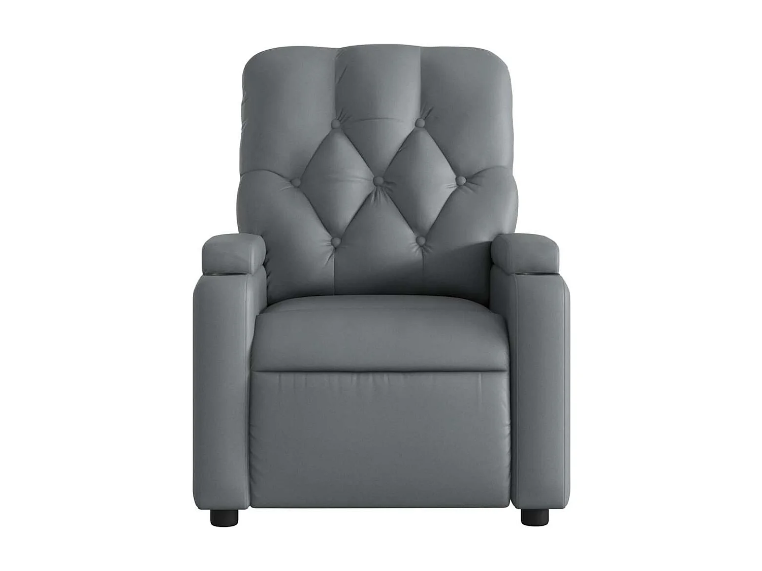 Fauteuil de relaxation TV PVC grise 74 x 86.5 x 93.5 cm DEC027171