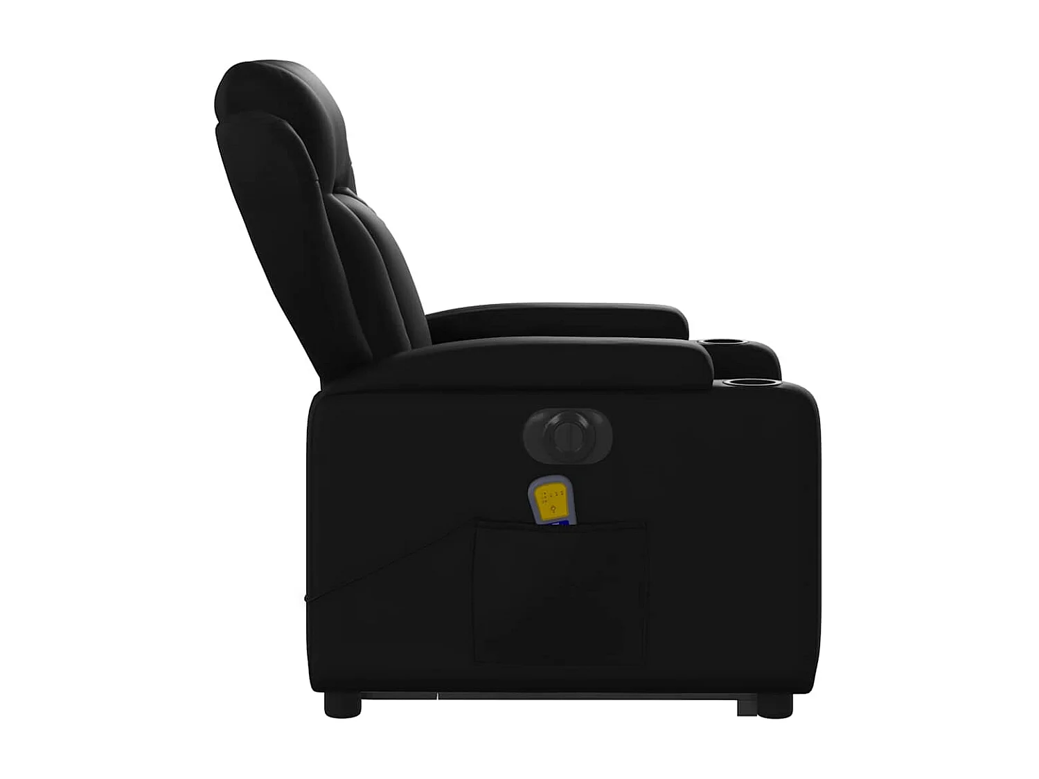 Fauteuil de relaxation fonction PVC noire 77 x 94.5 x 100 cm DEC027808