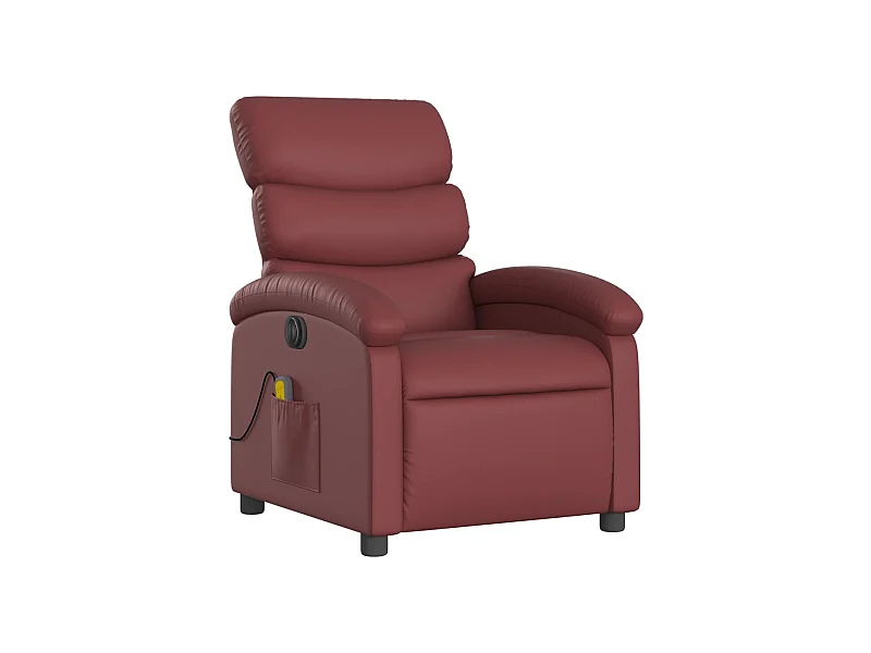 Fauteuil de relaxation TV PVC bordeaux 70 x 92 x 99.5 cm DEC027243