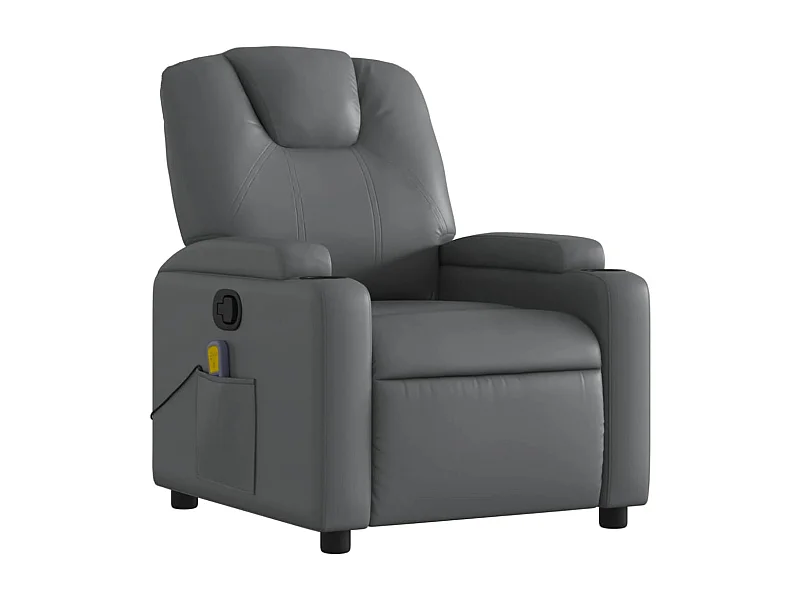 Fauteuil de relaxation TV PVC grise 74 x 88 x 97 cm DEC026972
