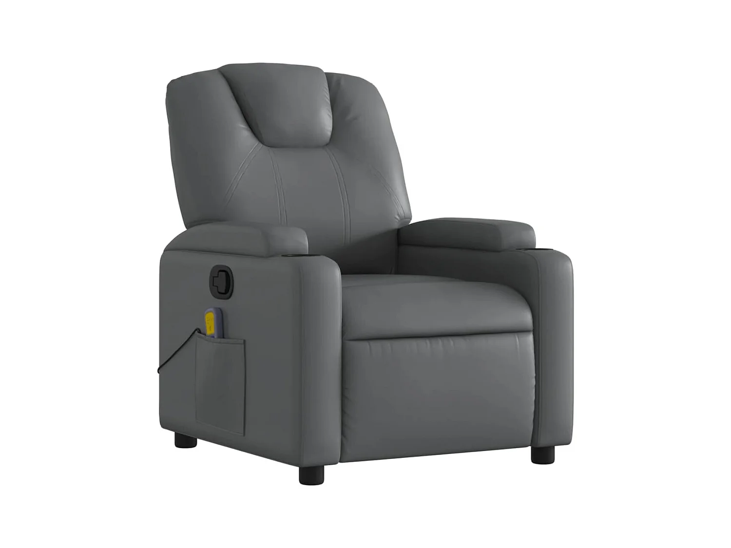 Fauteuil de relaxation TV PVC grise 74 x 88 x 97 cm DEC026972