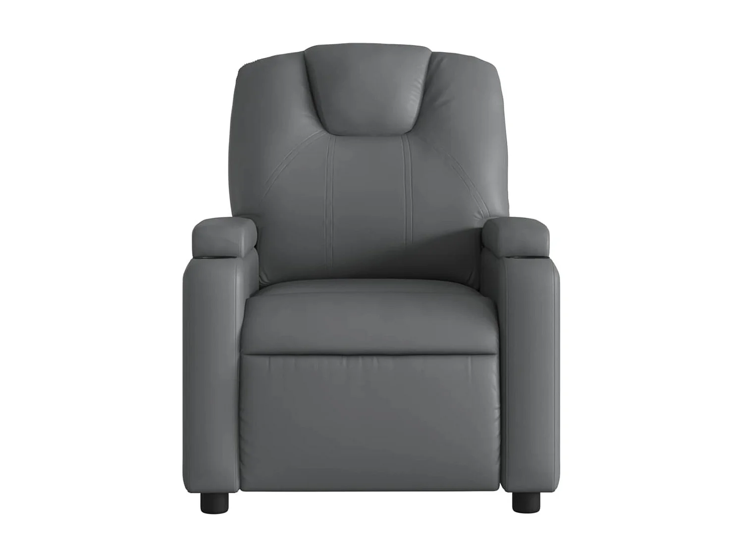Fauteuil de relaxation TV PVC grise 74 x 88 x 97 cm DEC026972