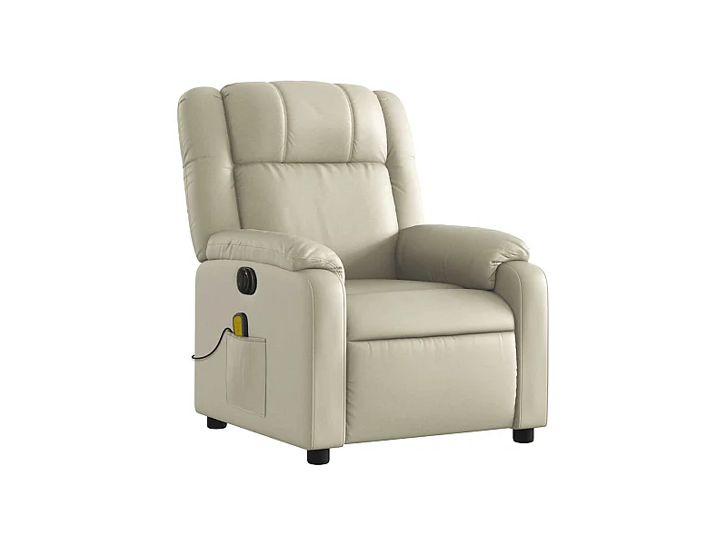 Fauteuil de relaxation TV PVC crème 77 x 95 x 99 cm DEC027146