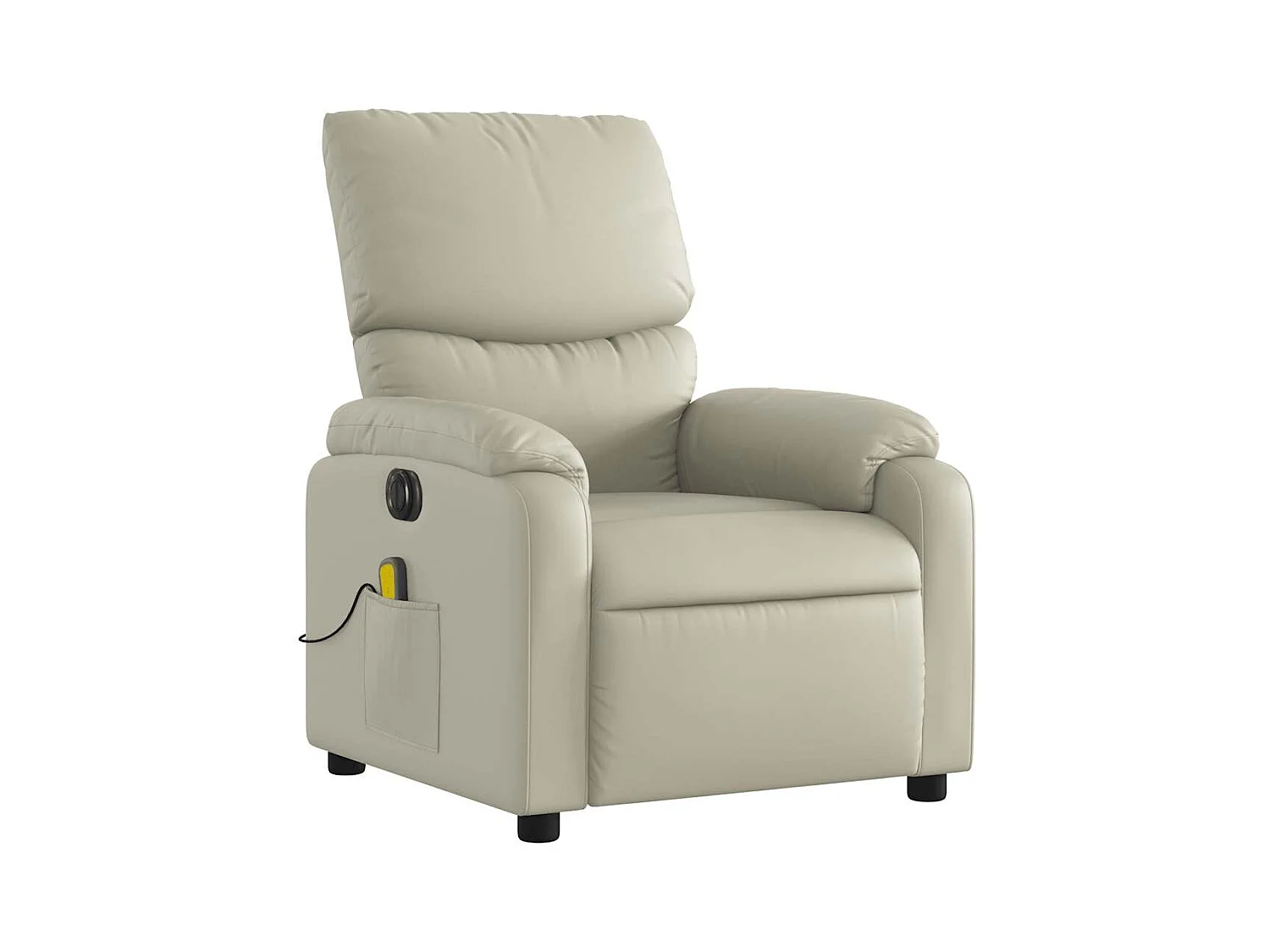 Fauteuil de relaxation TV PVC crème 75 x 99 x 99 cm DEC027149