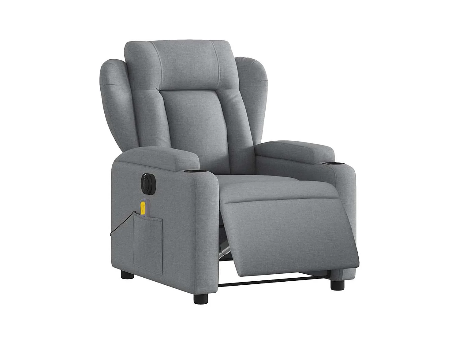 Fauteuil de relaxation TV tissu grise 77 x 94.5 x 100 cm DEC027163