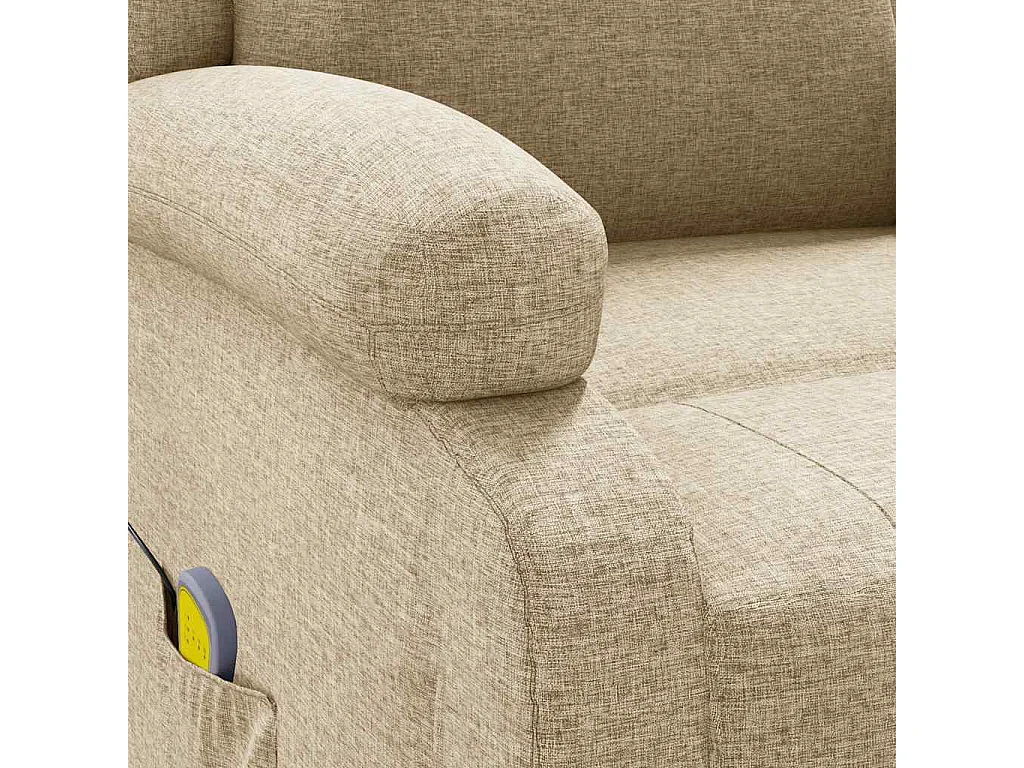 Fauteuil de relaxation avec tissu crème 70 x 93 x 98 cm DEC029180