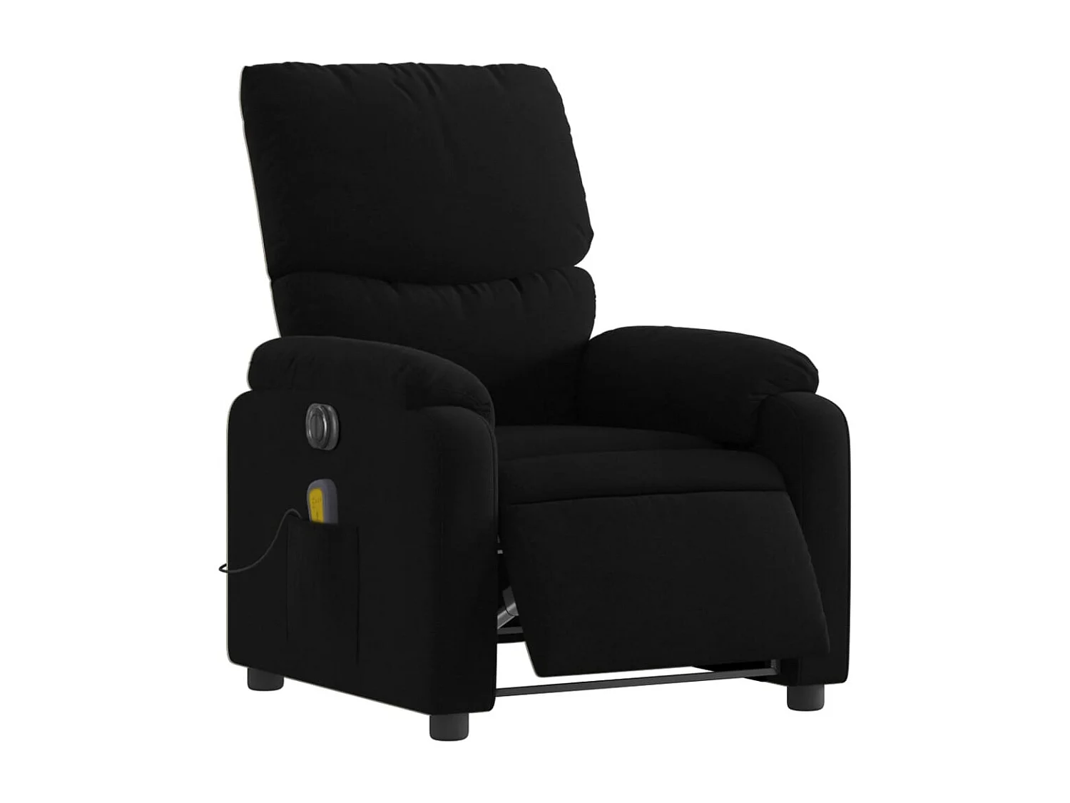 Fauteuil de relaxation TV tissu noire 75 x 99 x 99 cm DEC027228