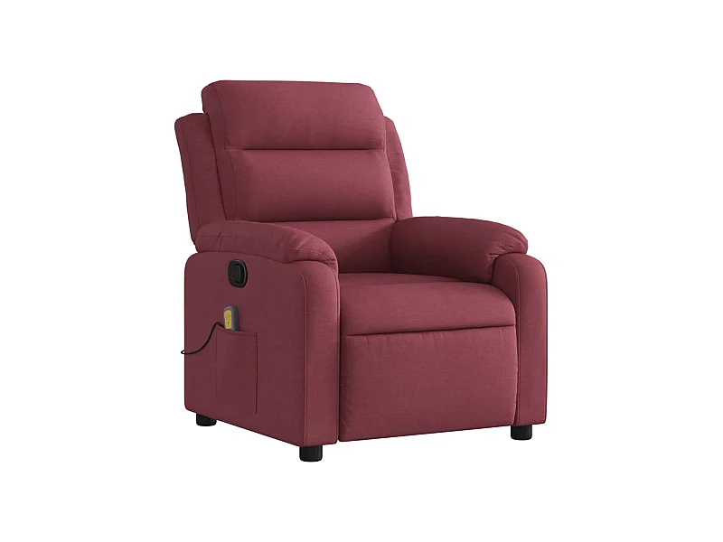 Fauteuil de relaxation TV tissu bordeaux 75 x 92.5 x 100 cm DEC027097