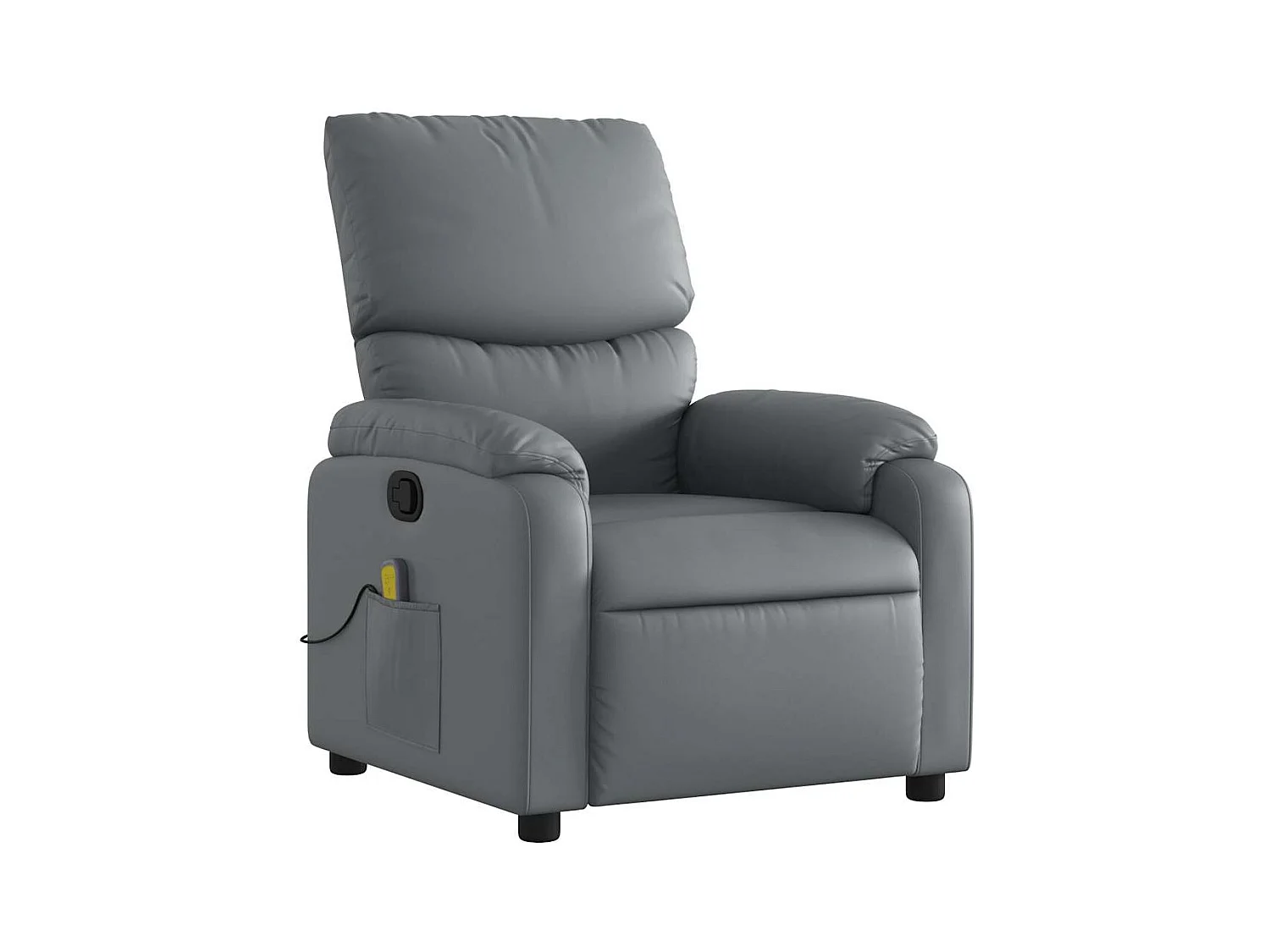 Fauteuil de relaxation TV PVC grise 75 x 99 x 99 cm DEC026970