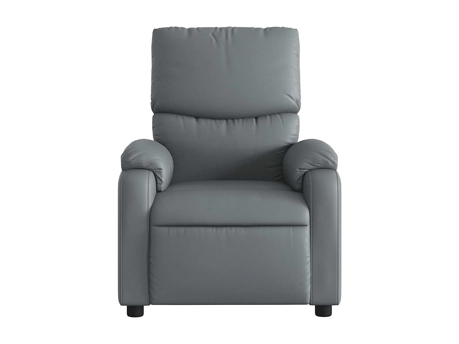 Fauteuil de relaxation TV PVC grise 75 x 99 x 99 cm DEC026970