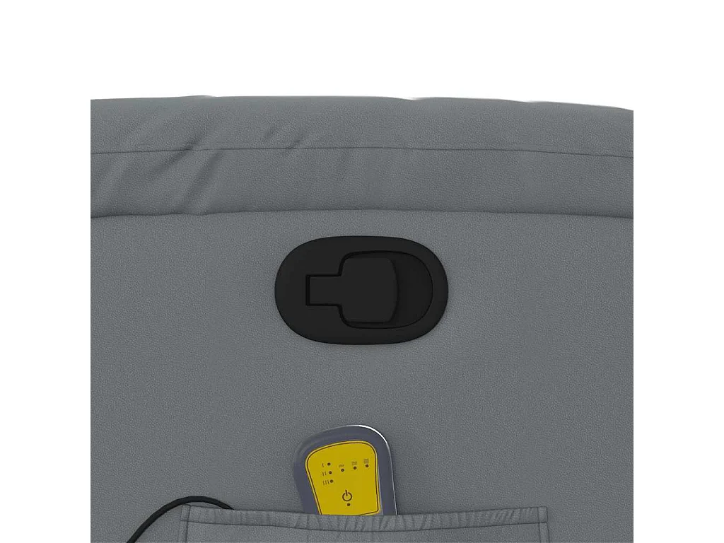 Fauteuil de relaxation TV PVC grise 75 x 99 x 99 cm DEC026970