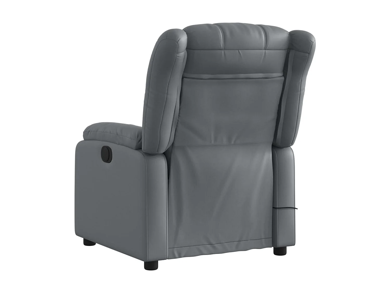 Fauteuil de relaxation TV PVC grise 78 x 92 x 98 cm DEC026980