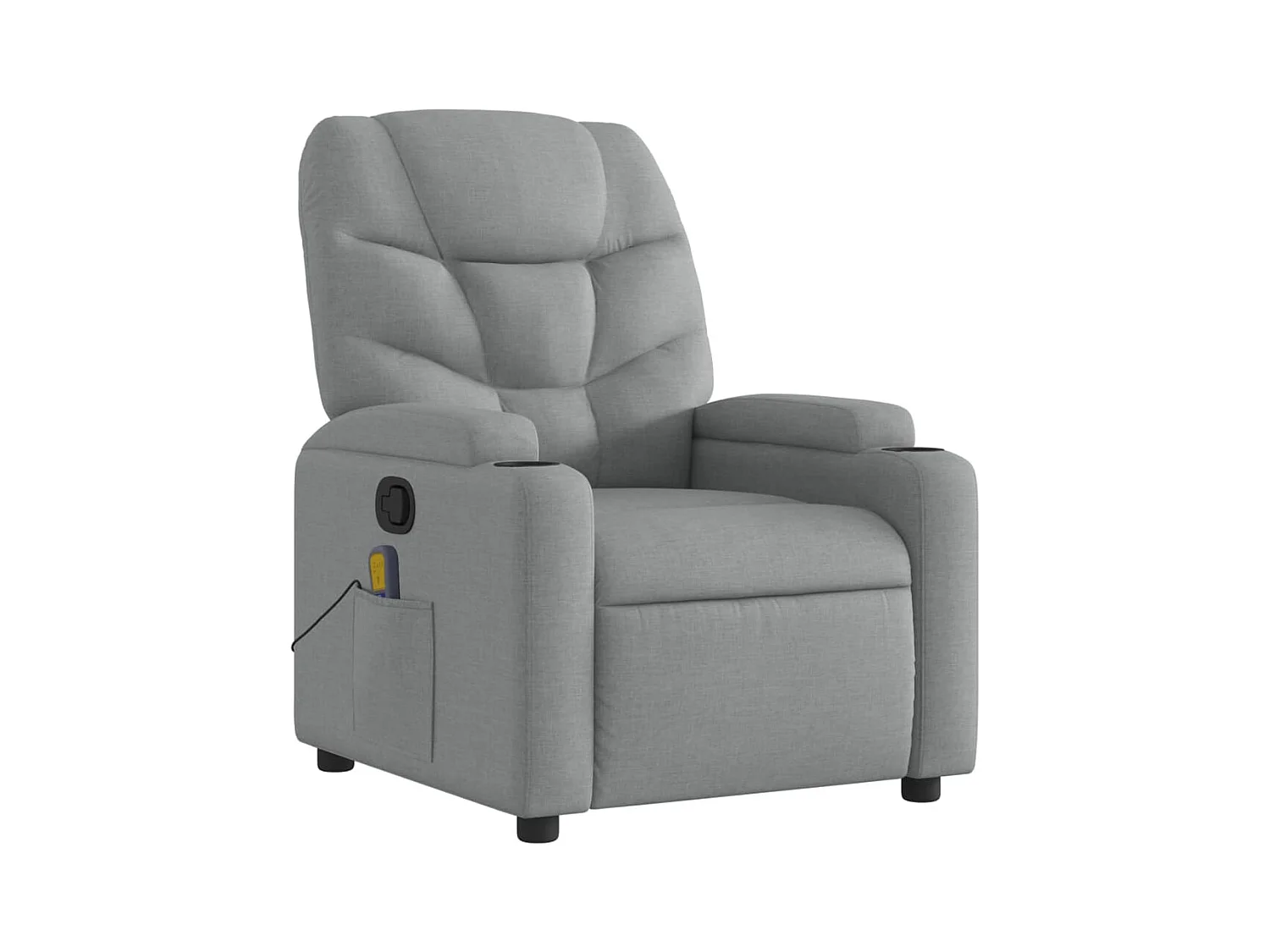 Fauteuil de relaxation TV tissu grise 74 x 89 x 100 cm DEC026914