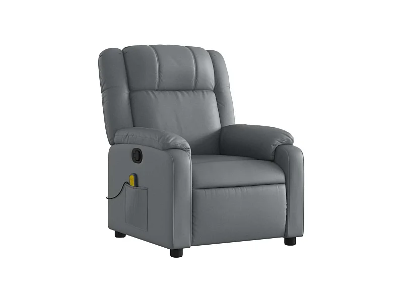 Fauteuil de relaxation TV PVC grise 77 x 95 x 99 cm DEC026978