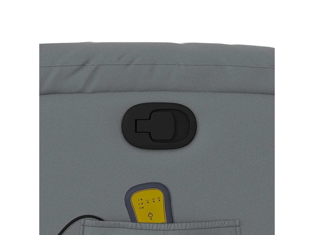 Fauteuil de relaxation TV PVC grise 77 x 95 x 99 cm DEC026978