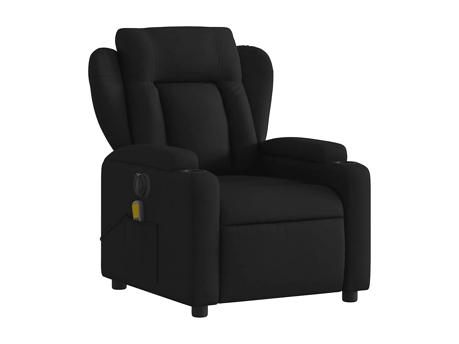 Fauteuil de relaxation TV tissu noire 77 x 94.5 x 100 cm DEC027223