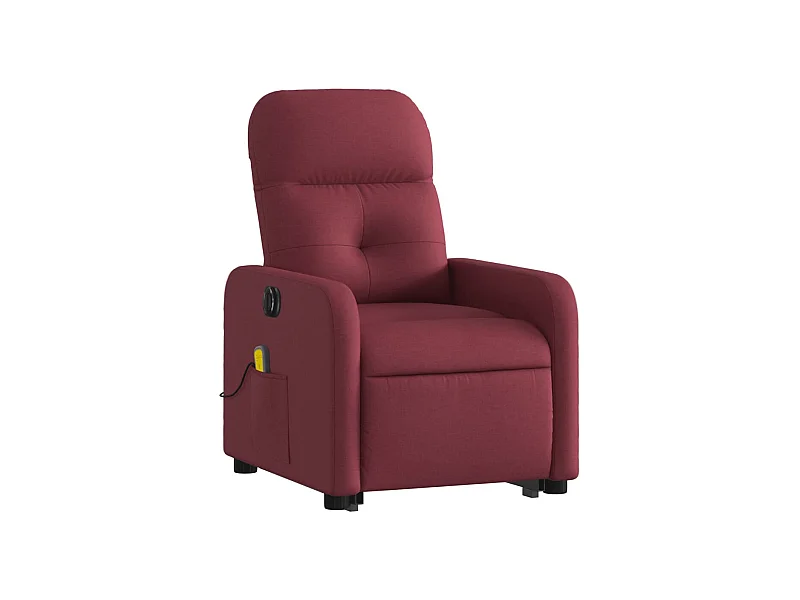 Fauteuil de relaxation fonction tissu bordeaux 66 x 89 x 96 cm DEC027851