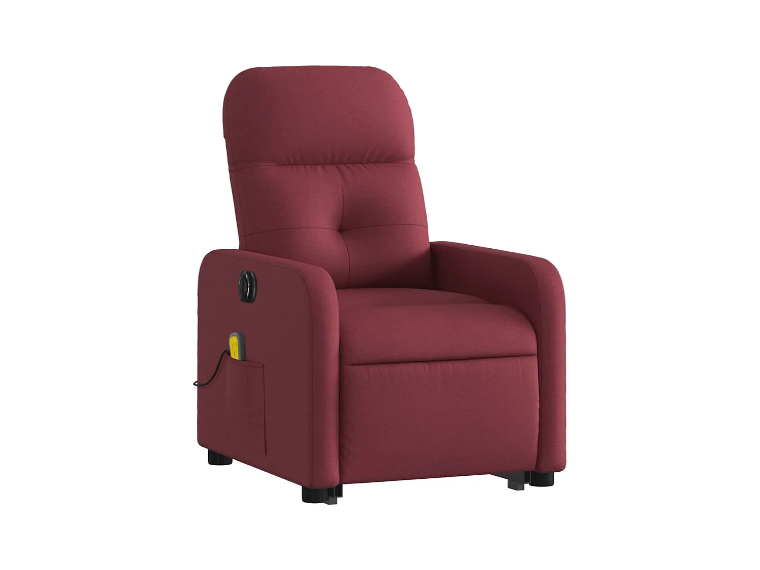 Fauteuil de relaxation fonction tissu bordeaux 66 x 89 x 96 cm DEC027851