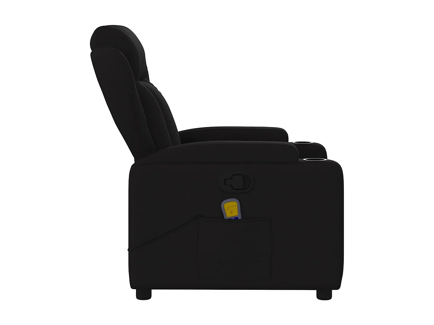 Fauteuil de relaxation TV tissu noire 77 x 94.5 x 100 cm DEC027044