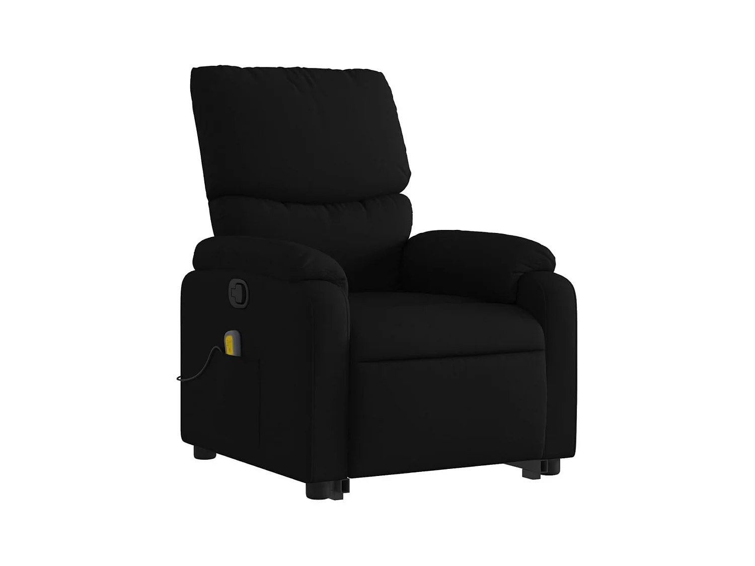 Fauteuil de relaxation TV tissu noire 75 x 99 x 99 cm DEC027049