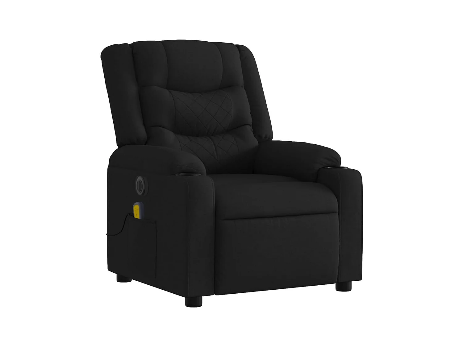 Fauteuil de relaxation TV tissu noire 77 x 93 x 99 cm DEC027226