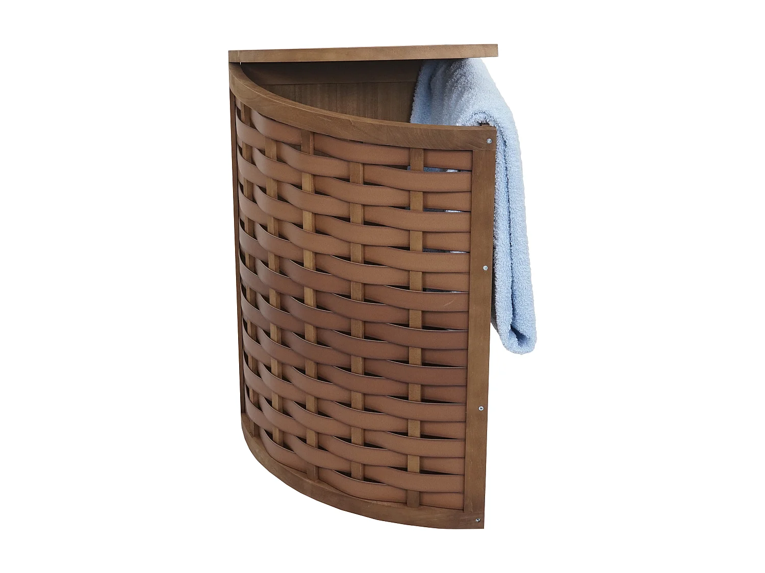 Panier à linge d'angle MCW-H87,  brun
