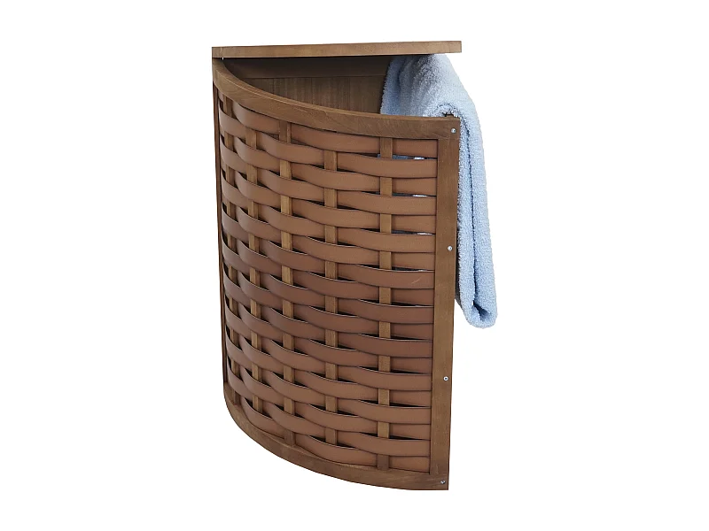 Cesto de canto para roupa suja MCW-H87,  castanho