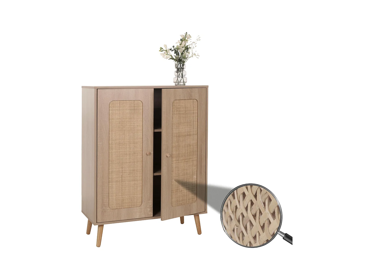 Buffet haut MCW-M38,  aspect chêne