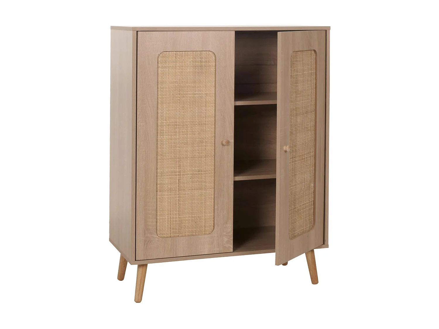 Highboard MCW-M38,  Oak Finish