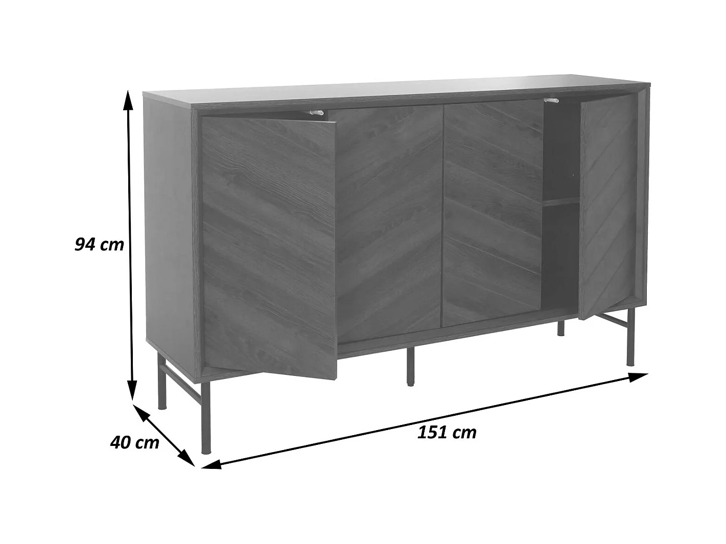 Kredens MCW-M50,  brązowy