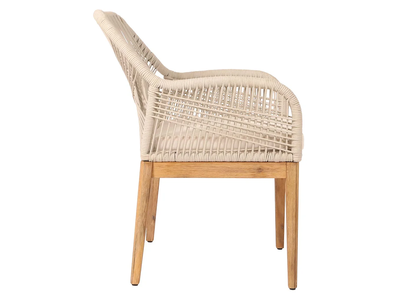 Havestol MCW-H56b (sæt med 2 stk.),  beige hynder i cremehvid
