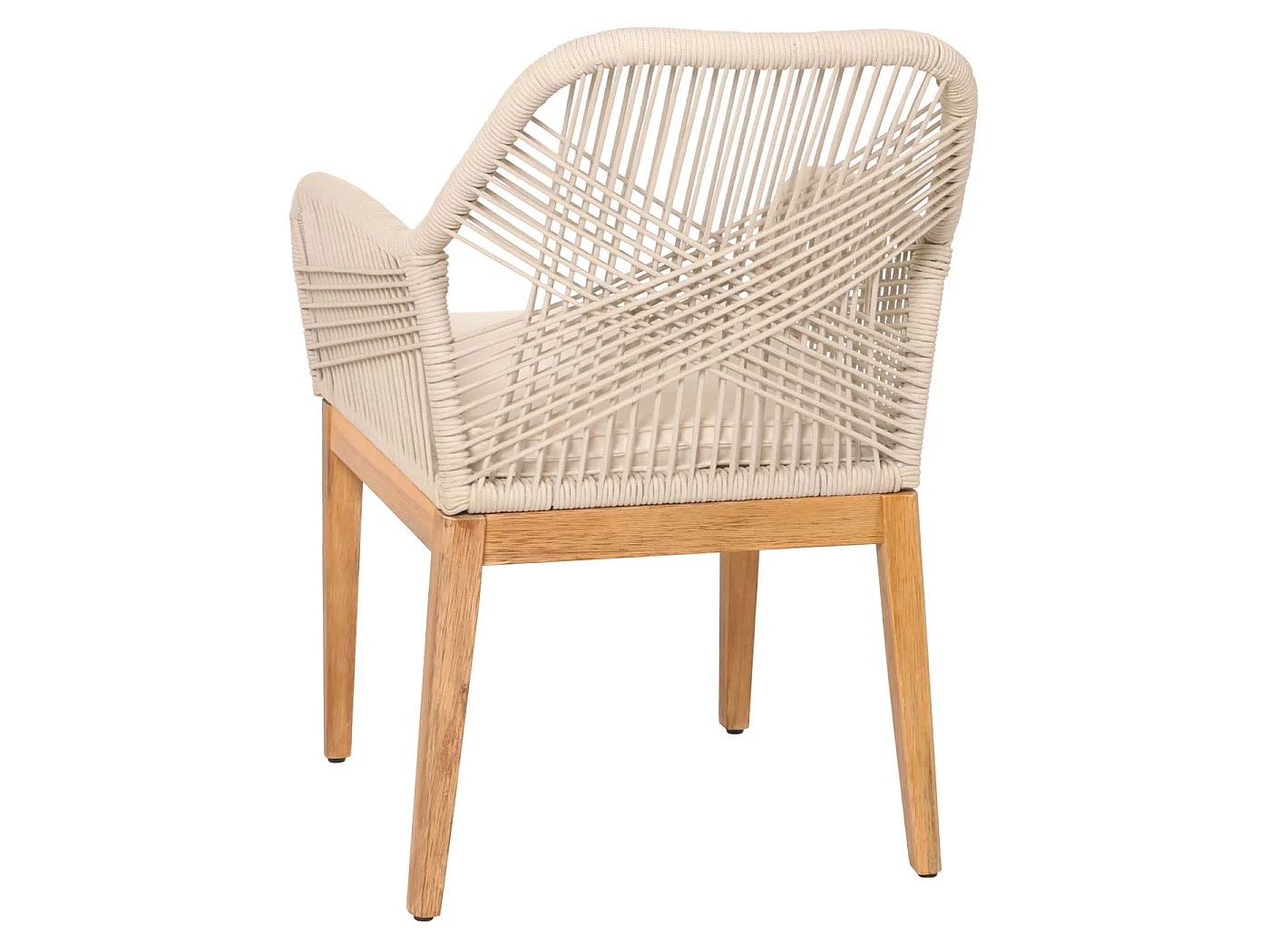 Havestol MCW-H56b (sæt med 2 stk.),  beige hynder i cremehvid