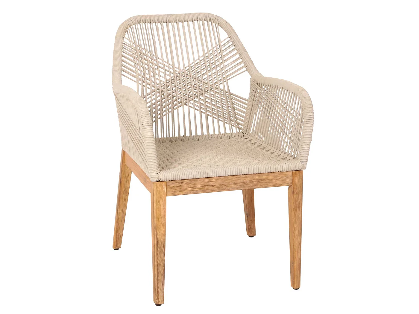 Havestol MCW-H56b (sæt med 2 stk.),  beige hynder i cremehvid