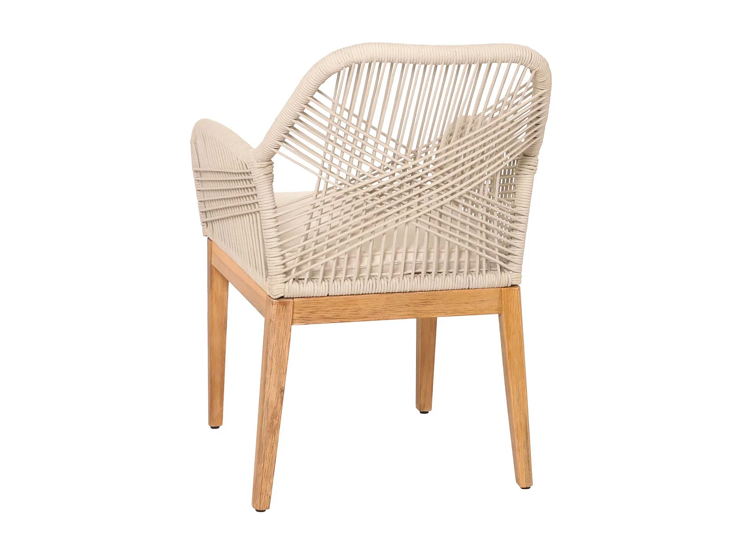 Tuinstoel MCW-H56b,  beige kussens crème-wit