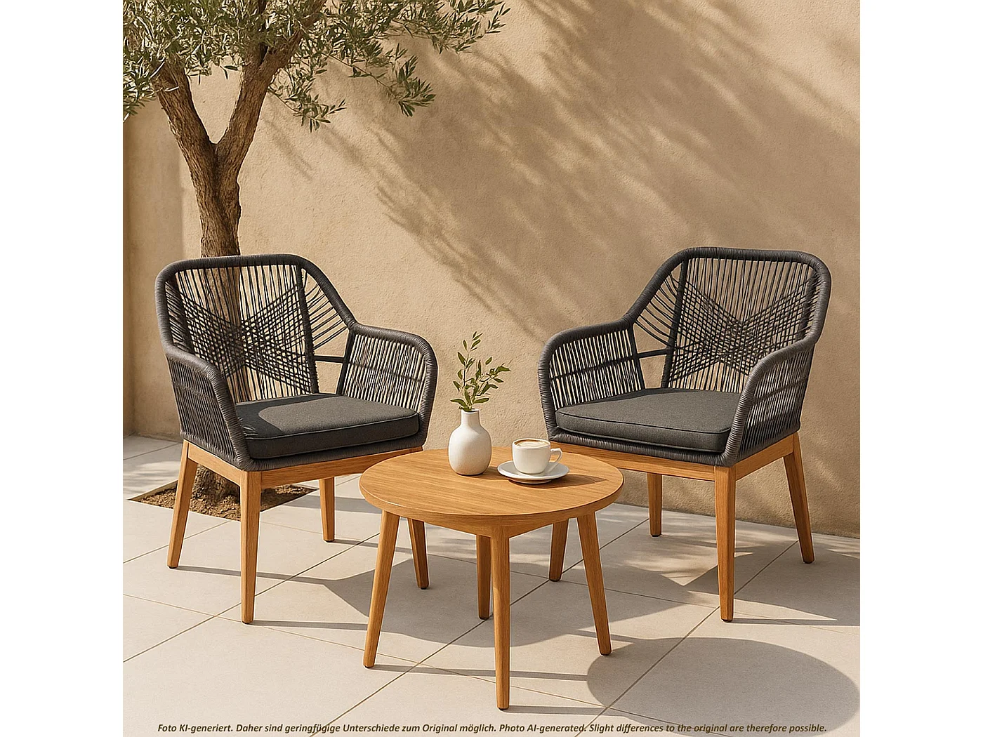 Chaise de jardin MCW-H56b,  gris coussin anthracite