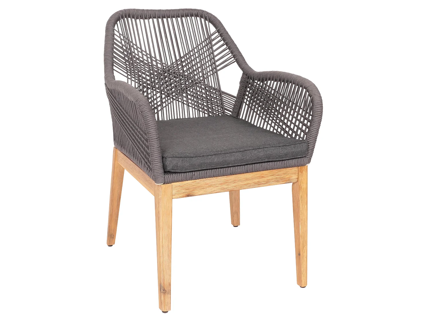 Tuinstoel MCW-H56b,  grijs kussen antraciet