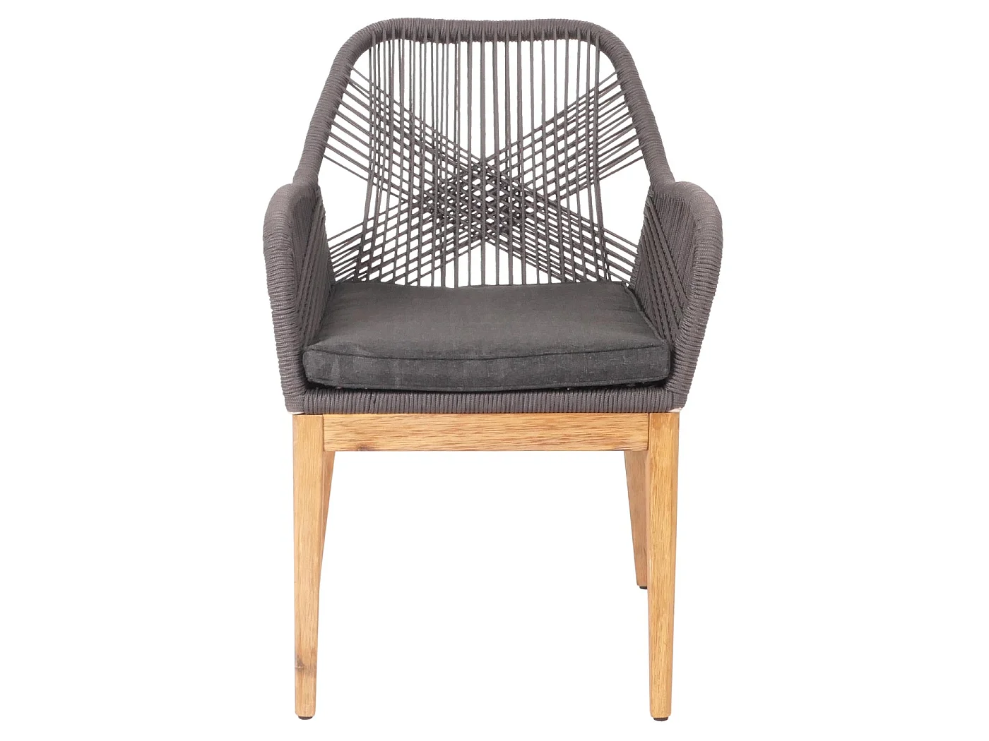 Tuinstoel MCW-H56b,  grijs kussen antraciet