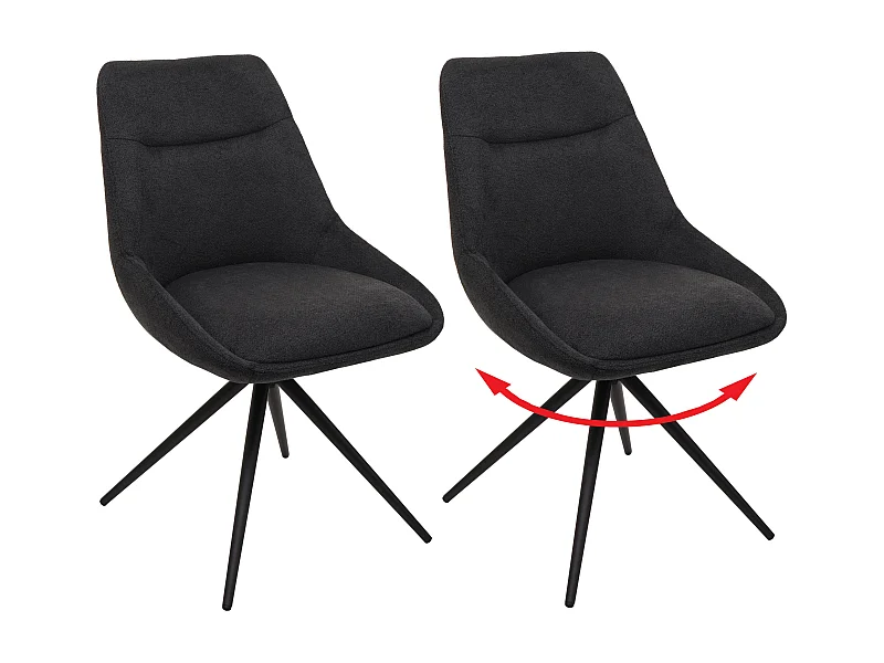 Cadeira de jantar MCW-M65,  antracite