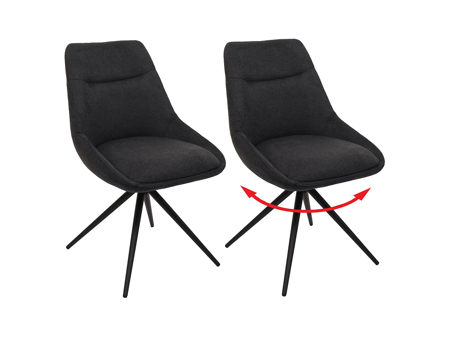 Esszimmerstuhl MCW-M65, Anthrazit