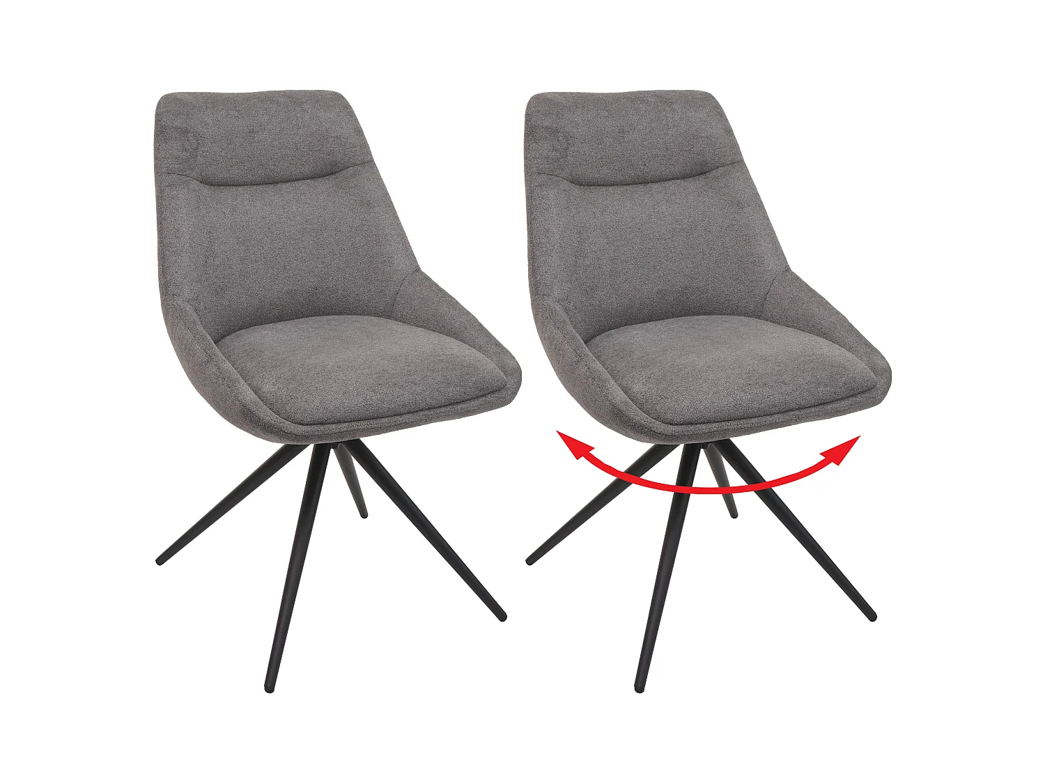 Esszimmerstuhl MCW-M65, Grau