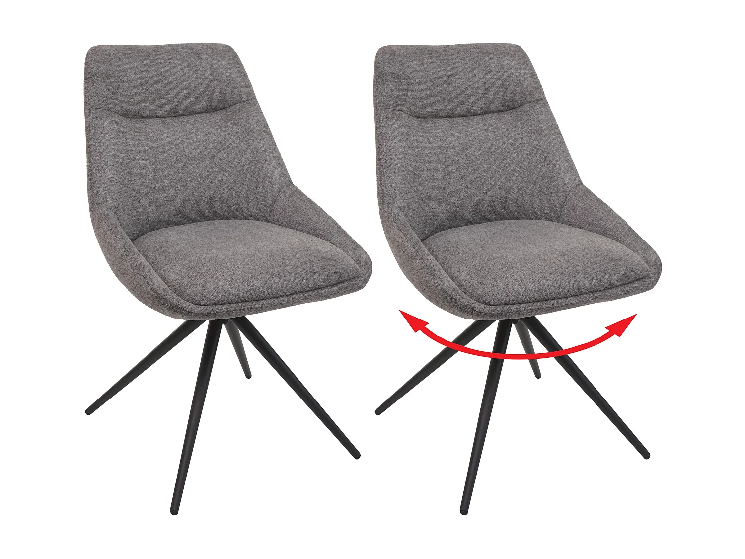 Esszimmerstuhl MCW-M65, Grau