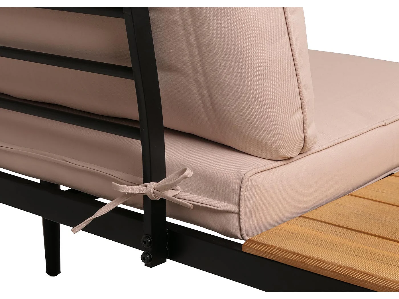 Garten-Garnitur MCW-H54c, Hellbraun, Kissen beige