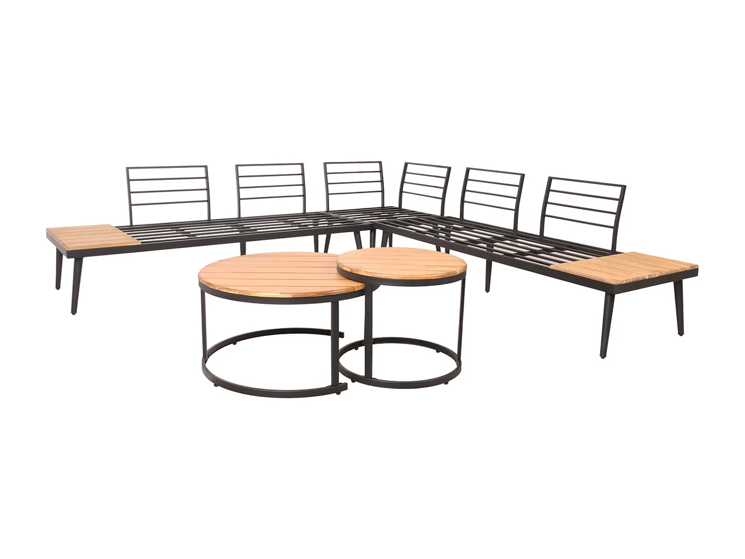 Garten-Garnitur MCW-H54c, Hellbraun, Kissen beige