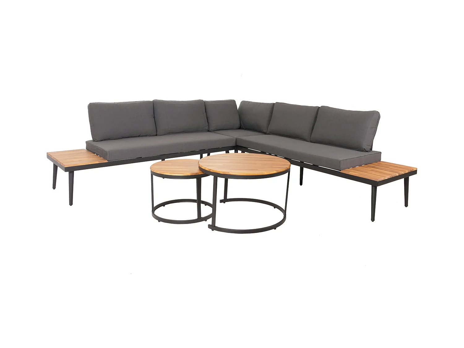 Zestaw ogrodowy MCW-H54c,  brąz, poduszki ciemnoszare